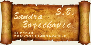 Sandra Božičković vizit kartica